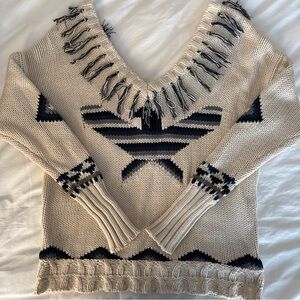 Anthropologie Chaser Eagle Aztec Sweater Small